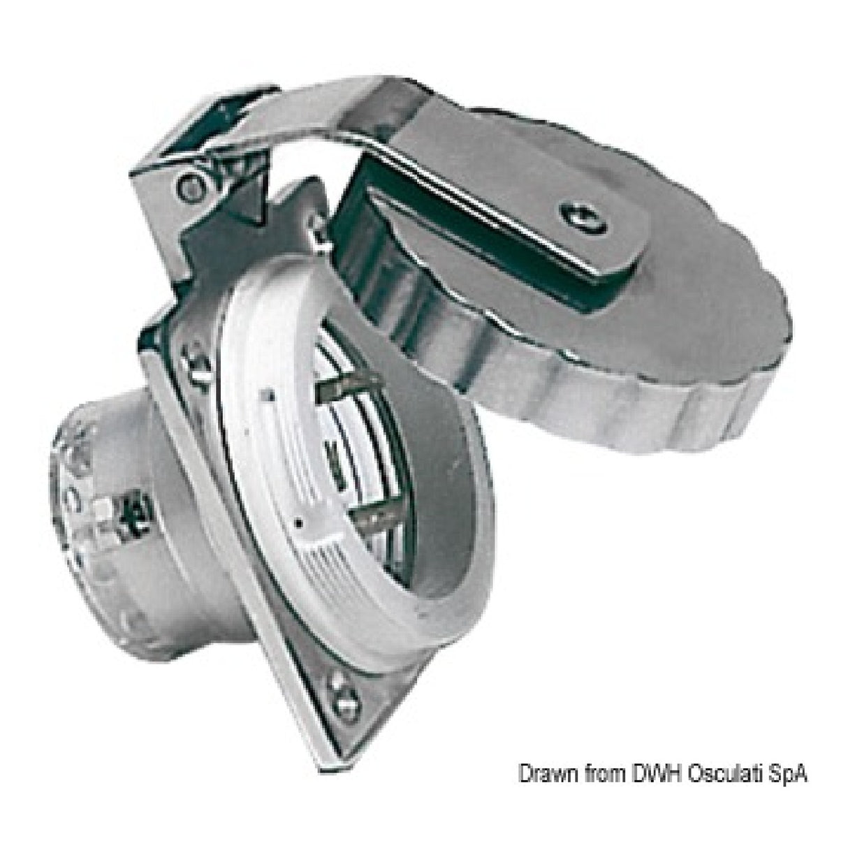 Osculati Edelstahlsteckdose 30 A 220 V 14.330.00