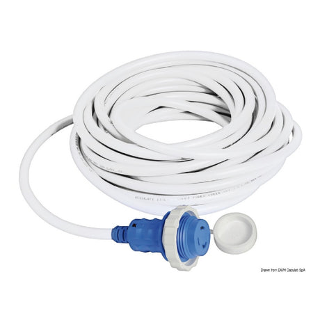 Osculati Landstromkabel und Stecker mit integrierter LED-Anzeige 10/15 m 16-30 Ah 14.334.10