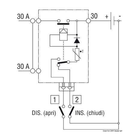 Osculati Staccabatteria/teleruttore 12 V 14.383.12