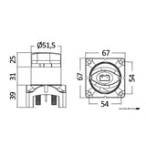 Osculati 275 A remote control battery switch 14.386.08
