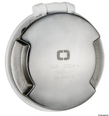 Toma eléctrica Osculati Cruiser 32 A blanca con tapa de acero inoxidable 14.432.11