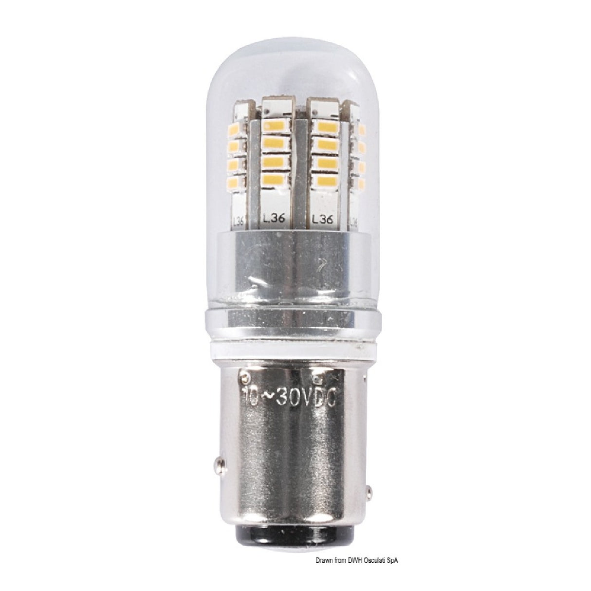 Bombilla LED Osculati BAY15D con pines desplazados para luces de navegación 14.444.01