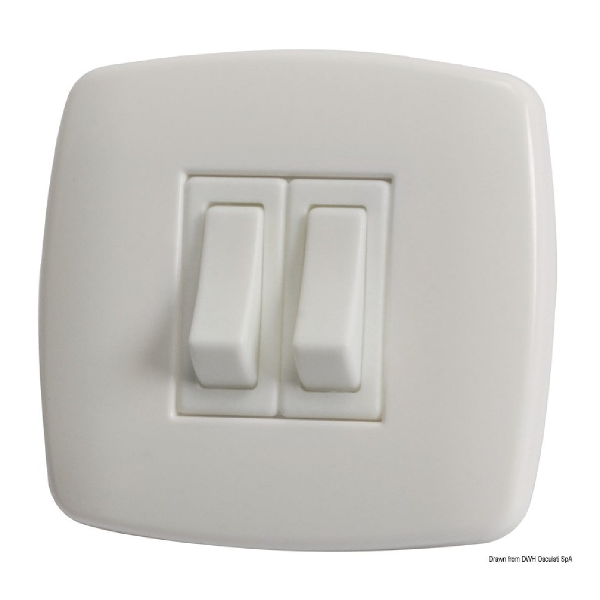 Osculati Interruttori Contemporary 1/2 pulsanti bianco 14.484.01