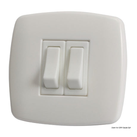 Osculati Interruttori Contemporary 1/2 pulsanti bianco 14.484.01