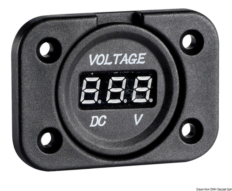 Osculati Digitalvoltmeter und Dual-USB-Buchse A+C 14.517.52