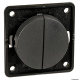 Interruptor doble Berker negro antracita