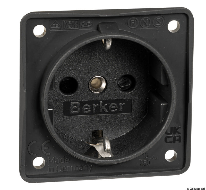 Berker Presa schuko nero antracite