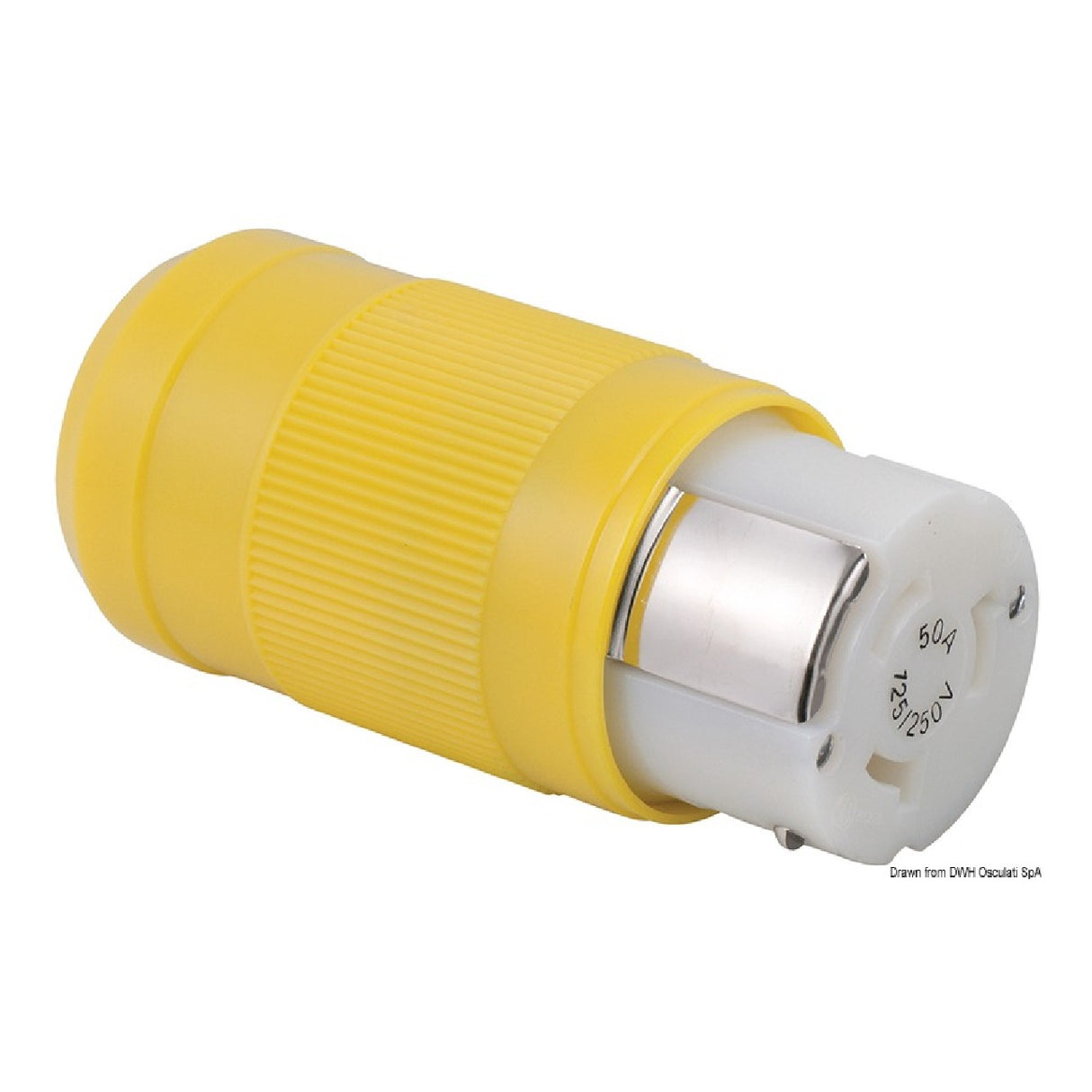 Enchufe Marinco de 4 cables, 3 polos y 2 clavijas