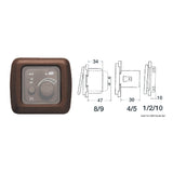 CBE Einzel-/Doppelrahmen für Steckdosen, Braun