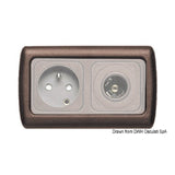 CBE Einzel-/Doppelrahmen für Steckdosen, Braun