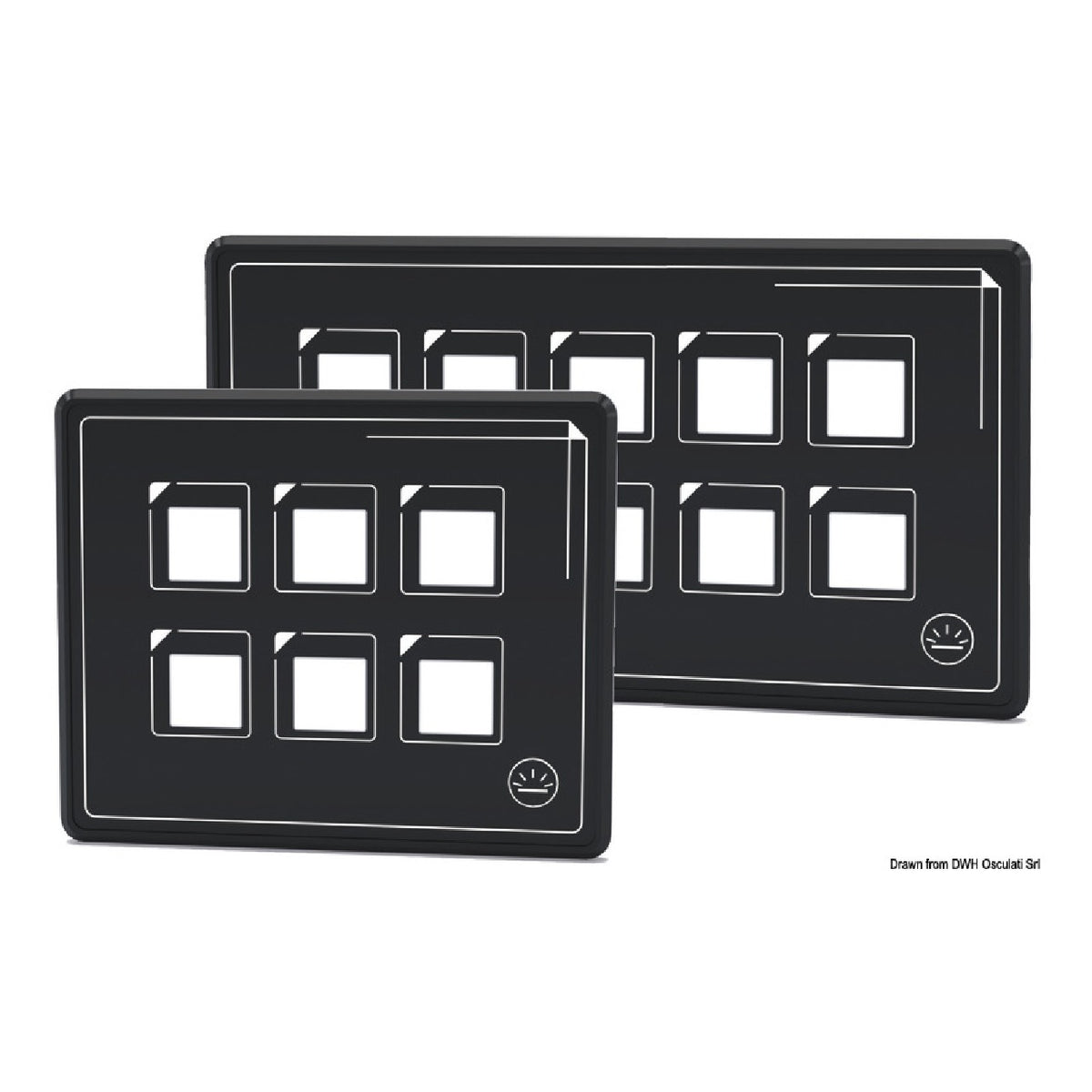 Osculati Ultradünnes Touch-Bedienfeld bestehend aus Bedienfeld + USB-Kabel + Steuerbox 14.690.07