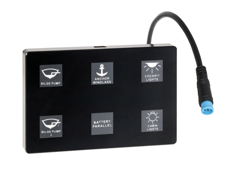 Cuadro eléctrico táctil de 6 interruptores Osculati 14.691.06