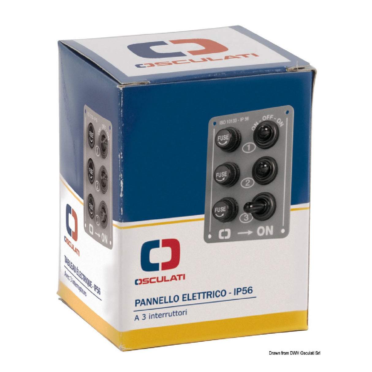 Minipanel Osculati 3 interruptores 14.801.00