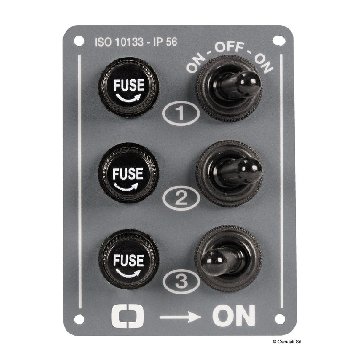 Minipanel Osculati 3 interruptores 14.801.00
