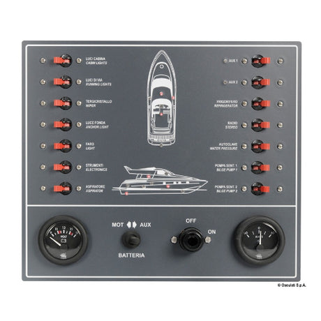 Osculati Pannello elettrico con 14 utenze 14.809.00