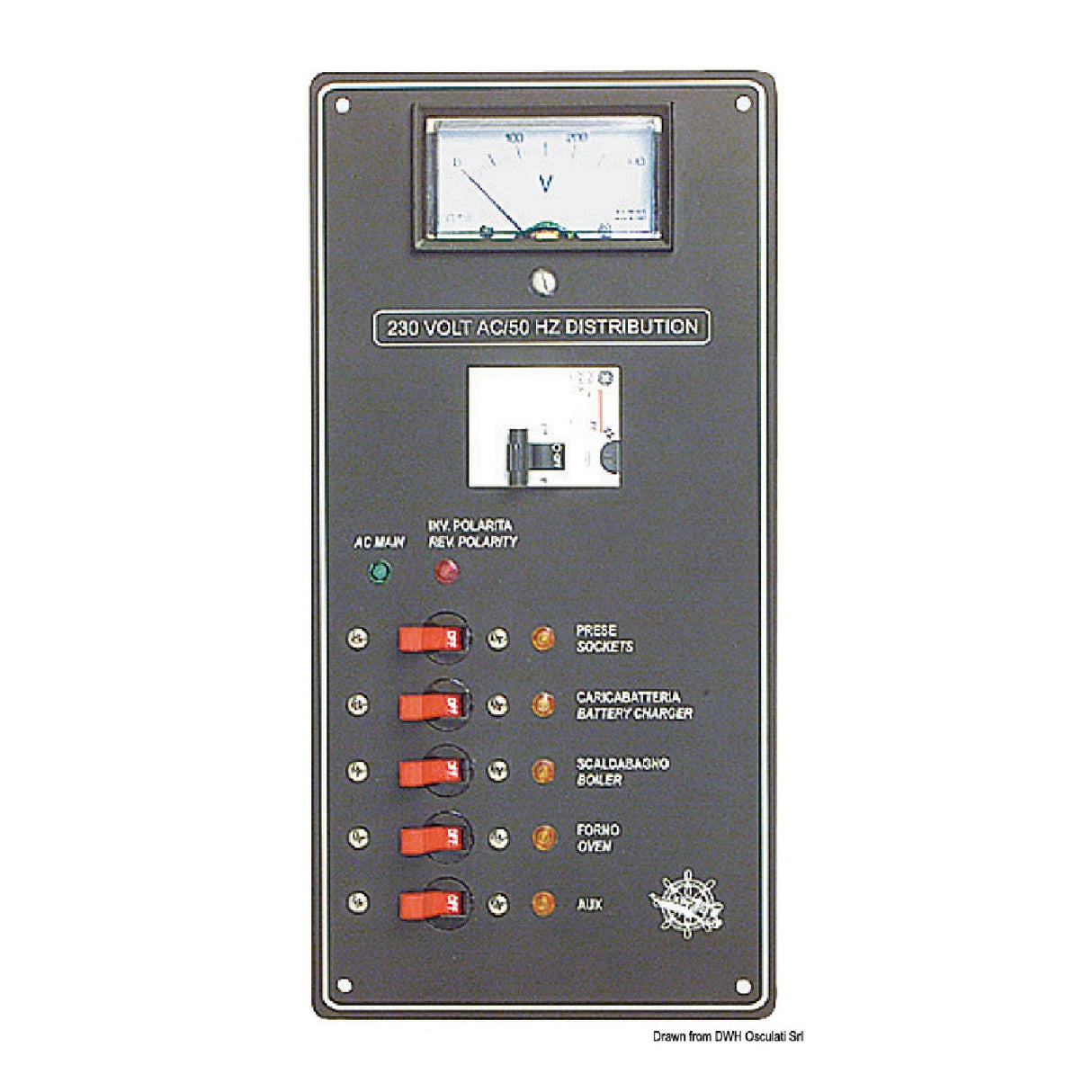 Osculati 220 V alternating current panel 14.810.22