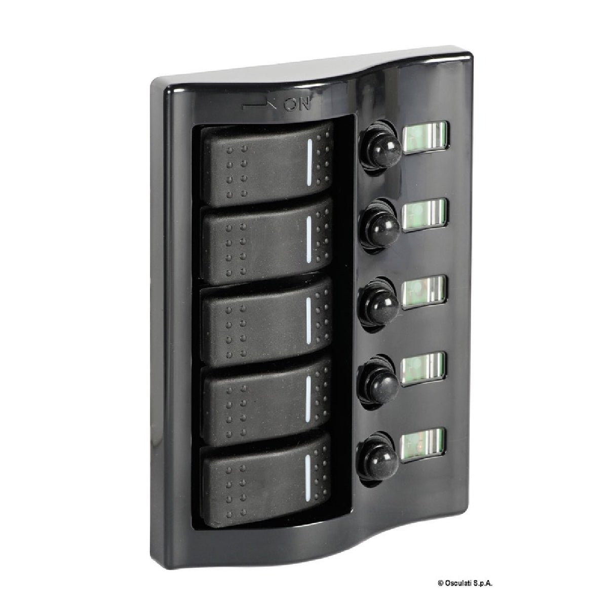 Osculati Pannello elettrico con interruttore carenato colore grafite 14.843.03