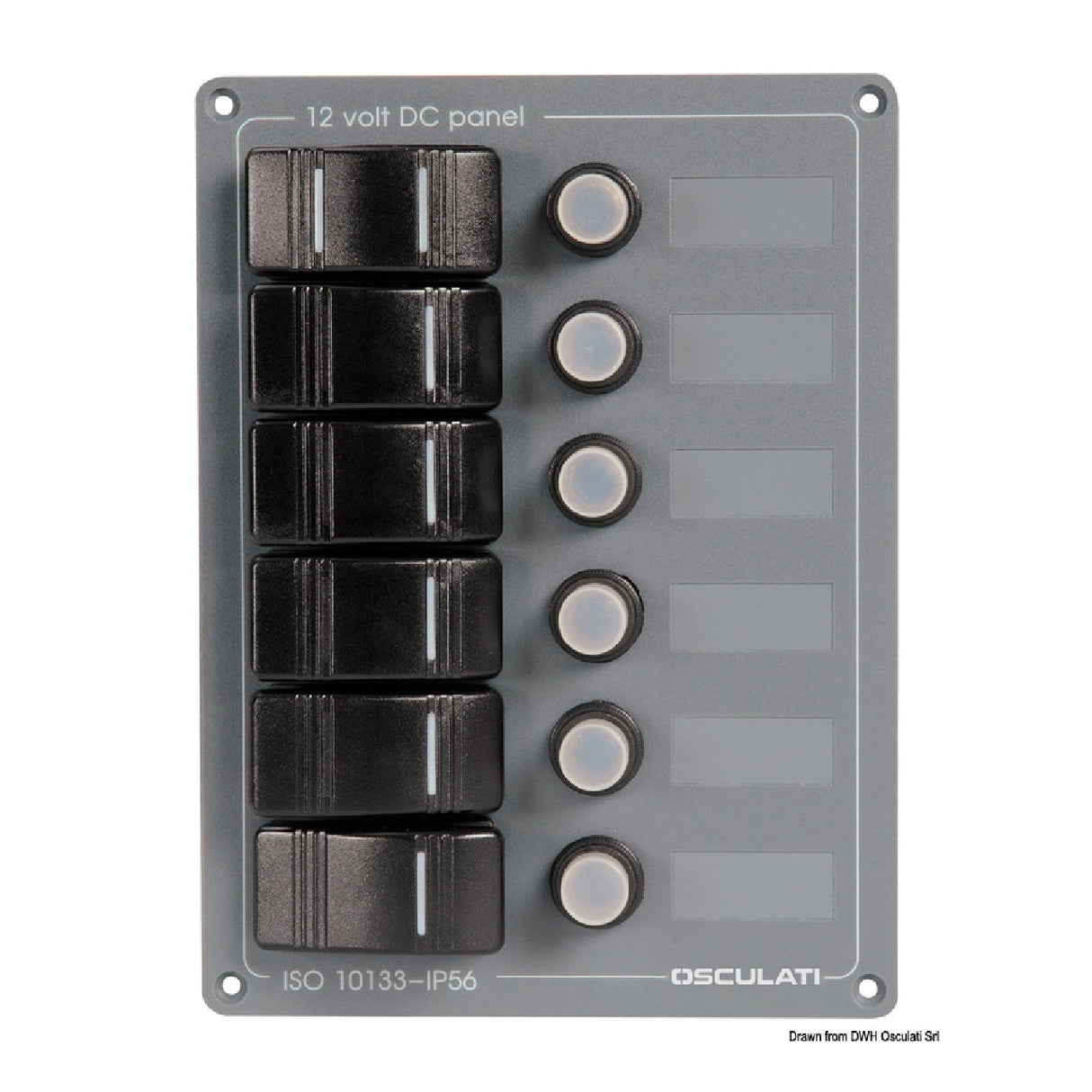Osculati Pannello verticale 6 interruttori 14.845.06 - AmerigoStore