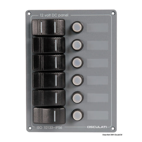 Osculati Pannello verticale 6 interruttori 14.845.06 - AmerigoStore