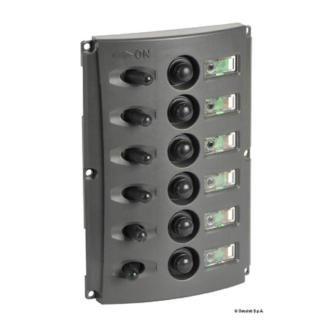 Osculati Pannelli elettrici con fusibili automatici e doppio LED 14.850.04