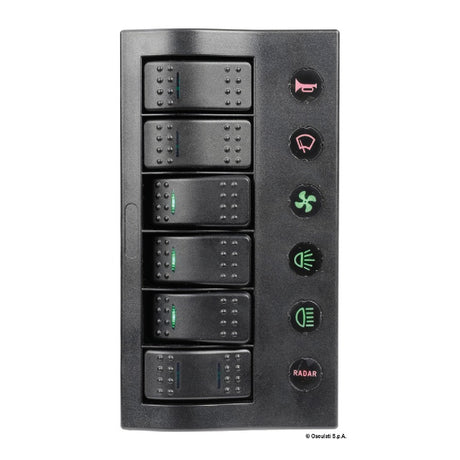 Osculati Pannello elettrico serie PCP Compact con circuit breaker + LED 14.860.04