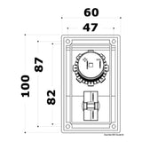 Osculati Moduli supplementari per pannelli 14.861.01