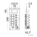 Cuadro eléctrico Osculati serie PCAL con voltímetro digital 9/32 V 14.863.05