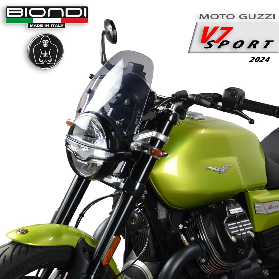Biondi Cupolino Sport Fumè Chiaro Moto Guzzi V7 III / IV / Sport e V9 Bobber