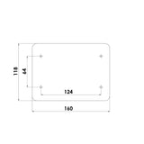 T-Power Doppia piastra fissa batteria o serbatoio Fabbricata in Plastica 1 kit