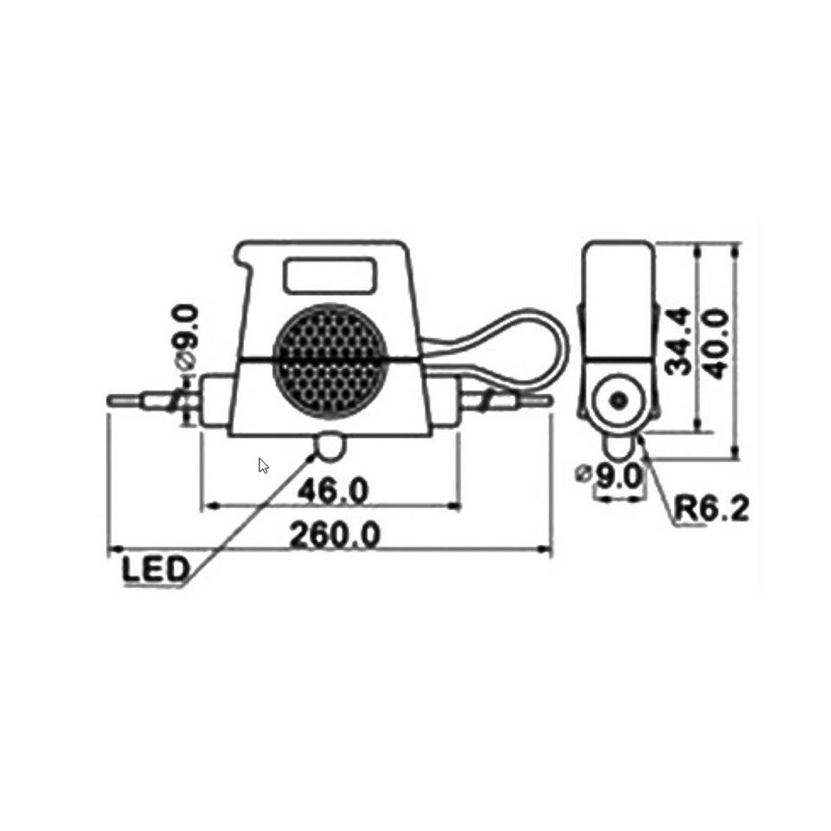 Trem Portafusibile stagno IP66 con LED d'allarme