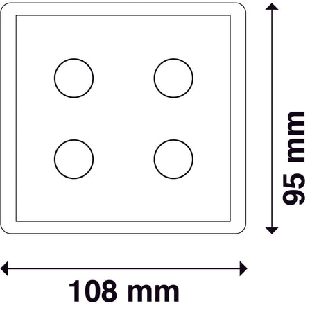 Ocean System Vertikaler Schaltschrank mit Sicherungshalter, 3 Schaltern und 1 Taster