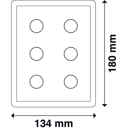 Ocean System Horizontaler Schaltschrank mit Sicherungshalter, 5 Schaltern + 1 Taster