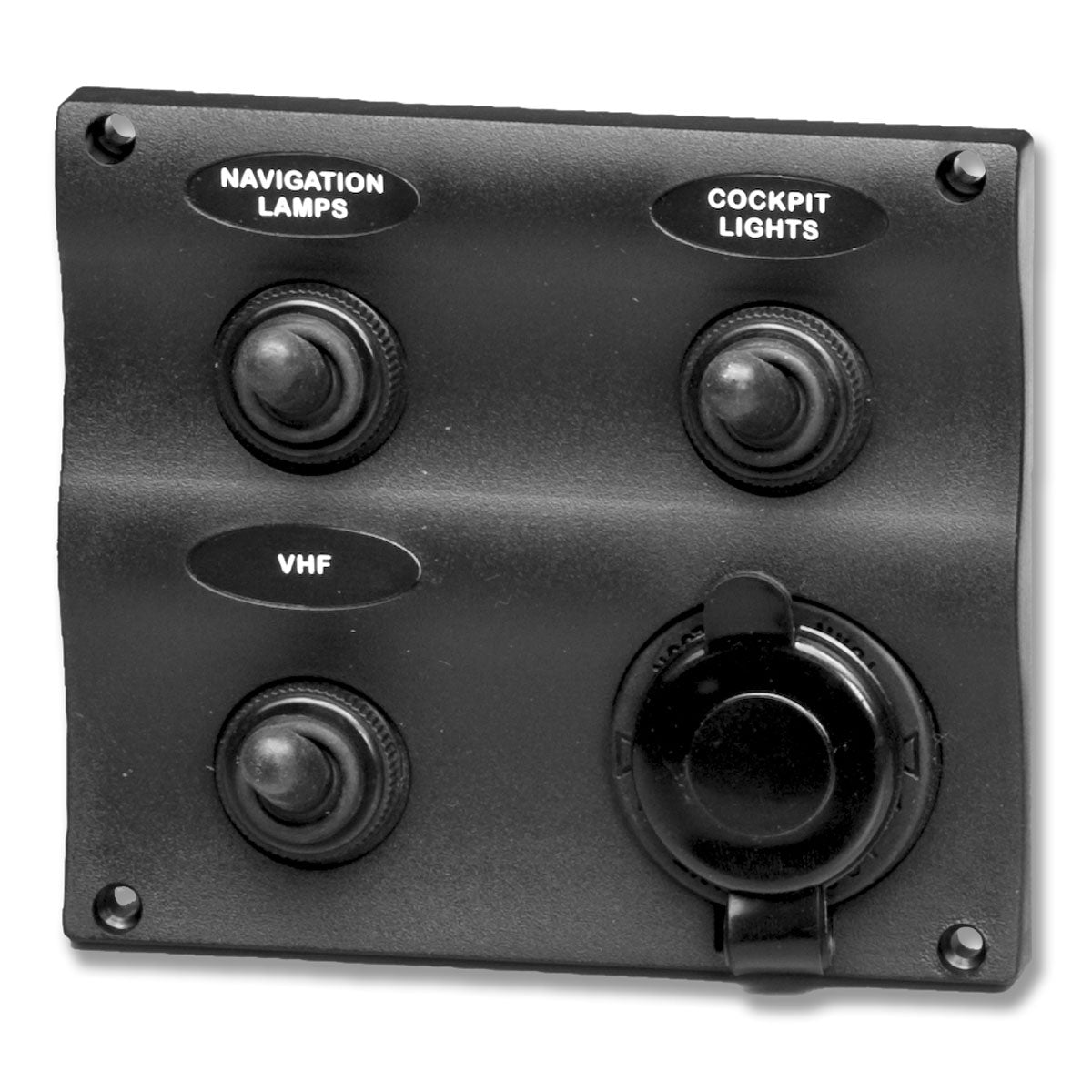 Cuadro eléctrico Trem con 3 interruptores estancos y toma de mechero SERIE BARCO