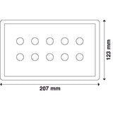 Ocean System Horizontales, geflochtenes Schaltpanel mit Sicherungshalter und zwei USB-Anschlüssen