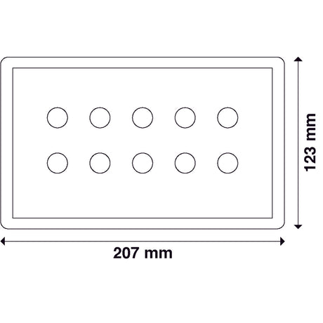 Ocean System Horizontales, geflochtenes Schaltpanel mit Sicherungshalter und zwei USB-Anschlüssen