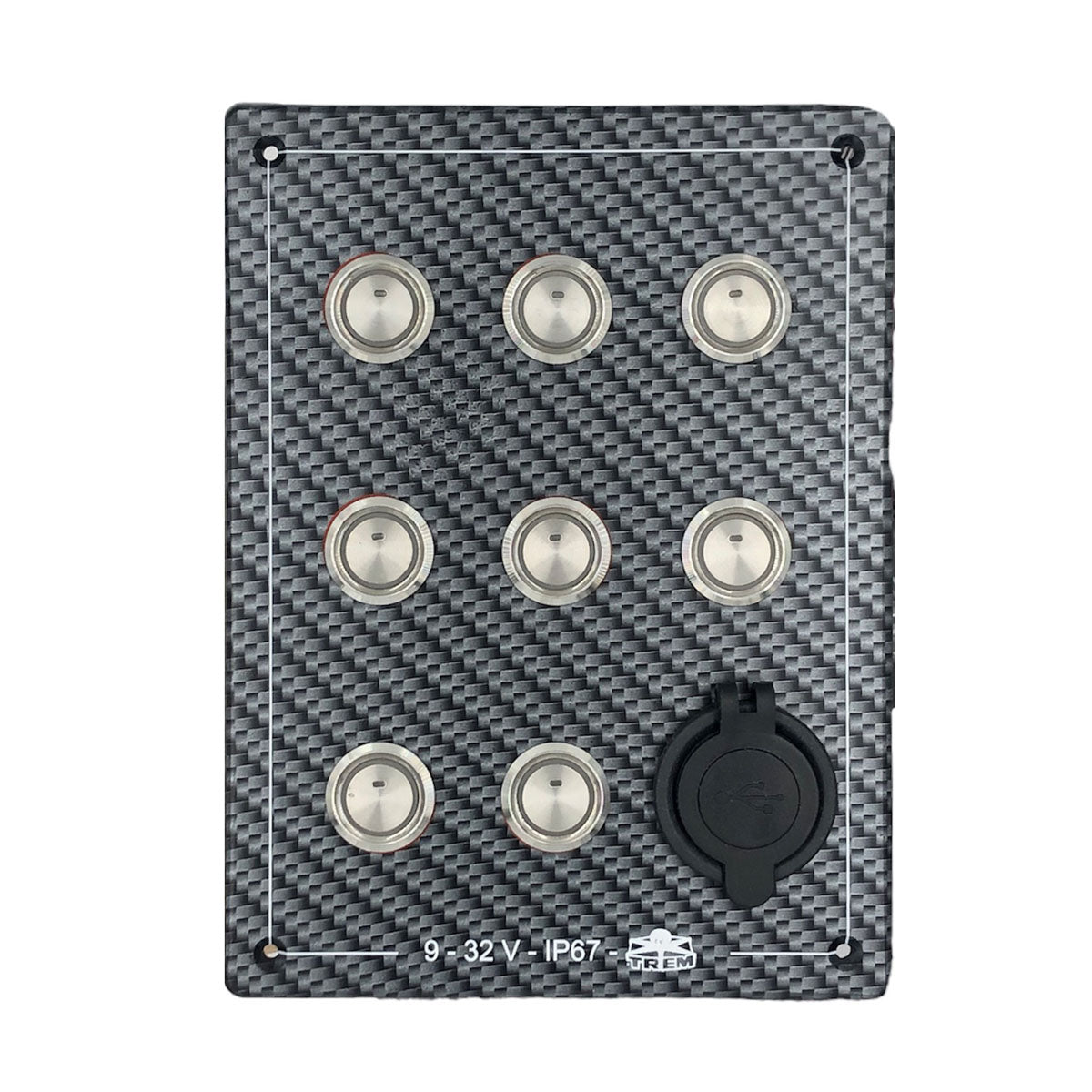 Panel eléctrico vertical Ocean System con cubierta precableada y dos puertos USB