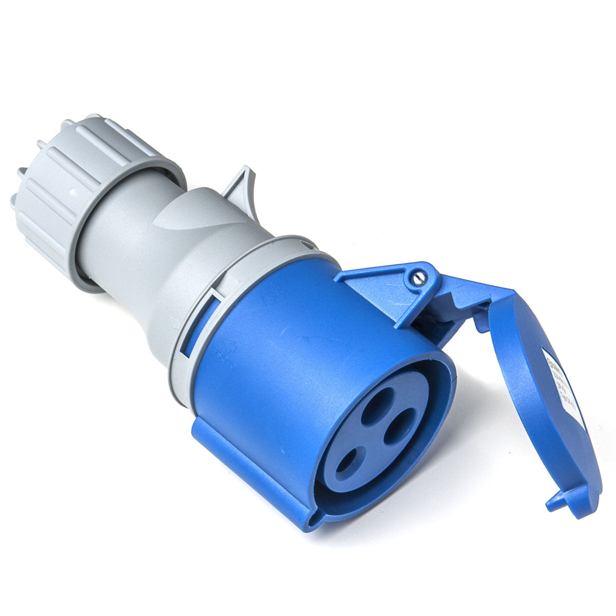 Toma de corriente tripolar T-Power CE con tapa mm 160x65 mm 160x65 V 250 IP 44