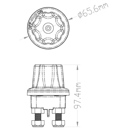 Trem Heavy Duty Battery Switch Position 2P (ON-OFF) Position 2P (ON-OFF)