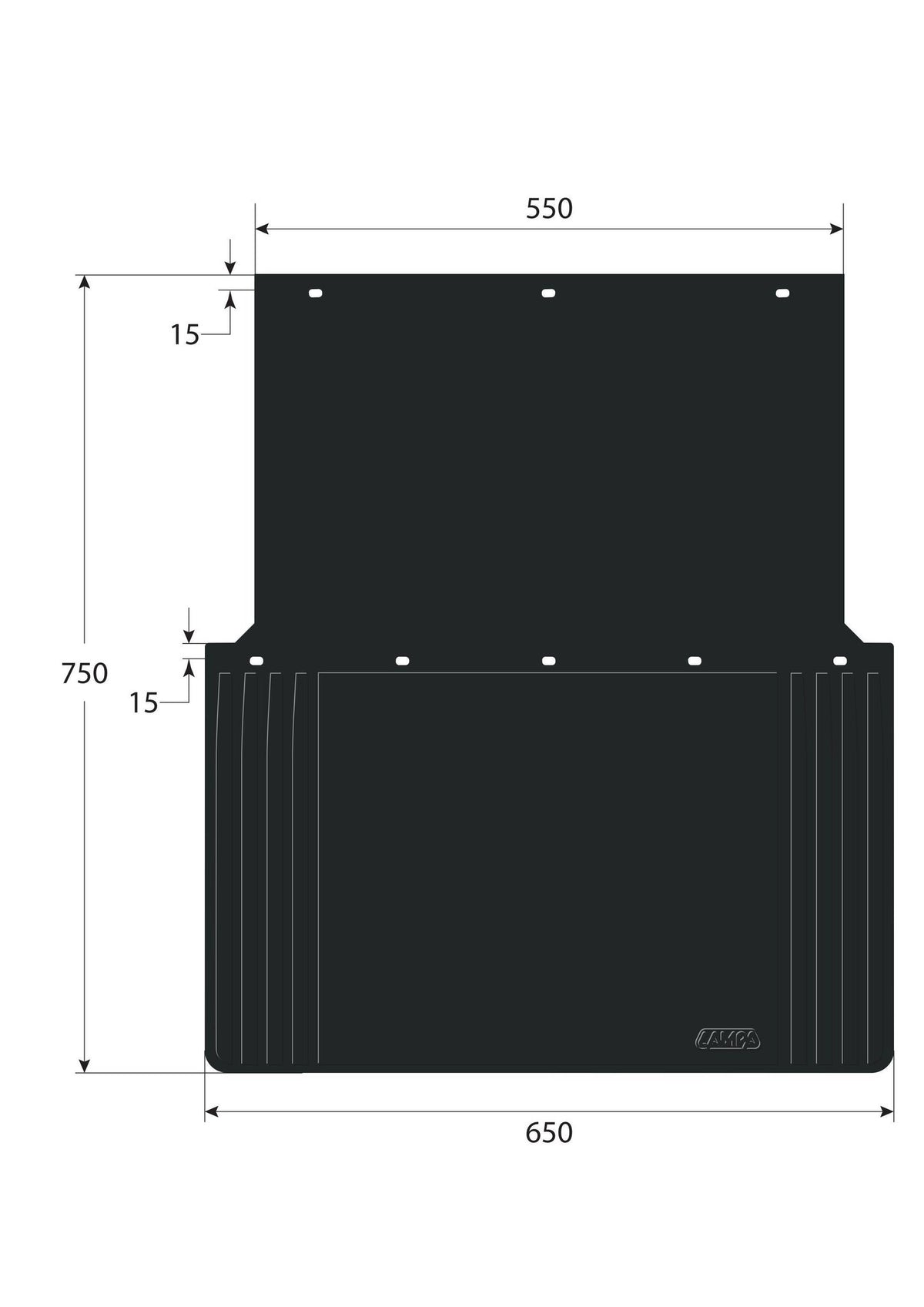 Lampa Coppia paraspruzzi in PVC omologati antispruzzo - 65x75 cm 14245