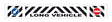 Paraspruzzo lungo in pvc, segnaletica in rilievo 240x35 cm Bianco Long Vehicle 14265