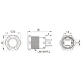 Interruptor de acero inoxidable T-Power de 20 A