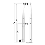 Candeliere inox 710 mm
