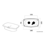 Osculati New Edge Duschkabine mit Mischbatterie und Boris 15.158.20 Druckknopfdusche