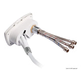 Osculati New Edge Duschkabine mit Mischbatterie und Boris 15.158.20 Druckknopfdusche