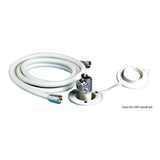 Rociador de ducha Osculati Mizar blanco con manguera de PVC de 2,5 m, plano 15.242.00