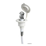 Rociador de ducha Osculati Mizar blanco con manguera de PVC de 2,5 m, plano 15.242.00