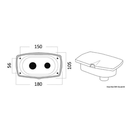 Osculati Box doccia New Edge con miscelatore e doccia a pulsante Mizar 15.257.01