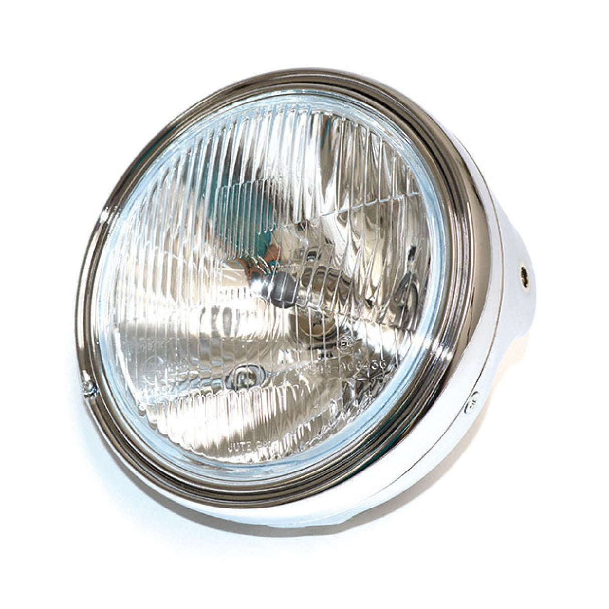 Universeller Motorradscheinwerfer, Durchmesser 201 mm, Chrom, H4-Lampenposition