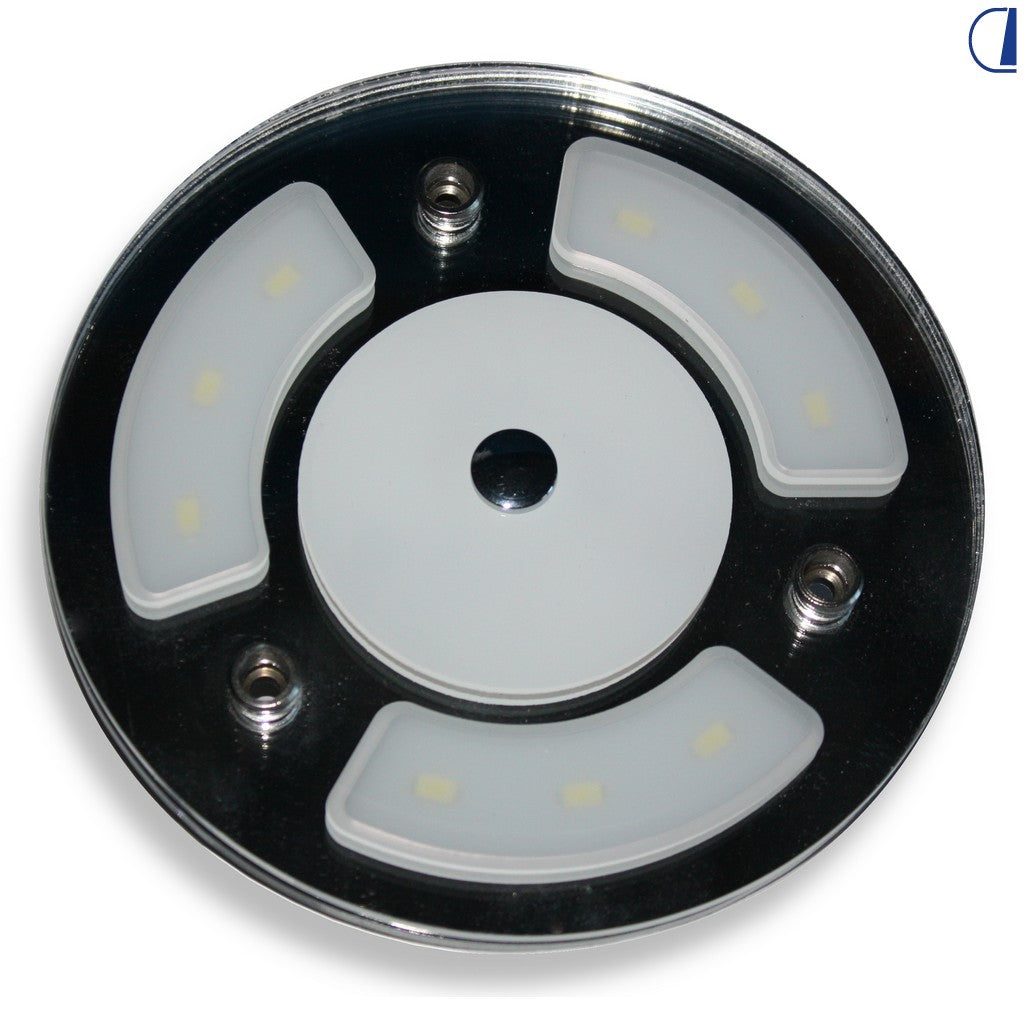 Plafoniera LED tonda da incasso con luce notturna blu e funzione Memory