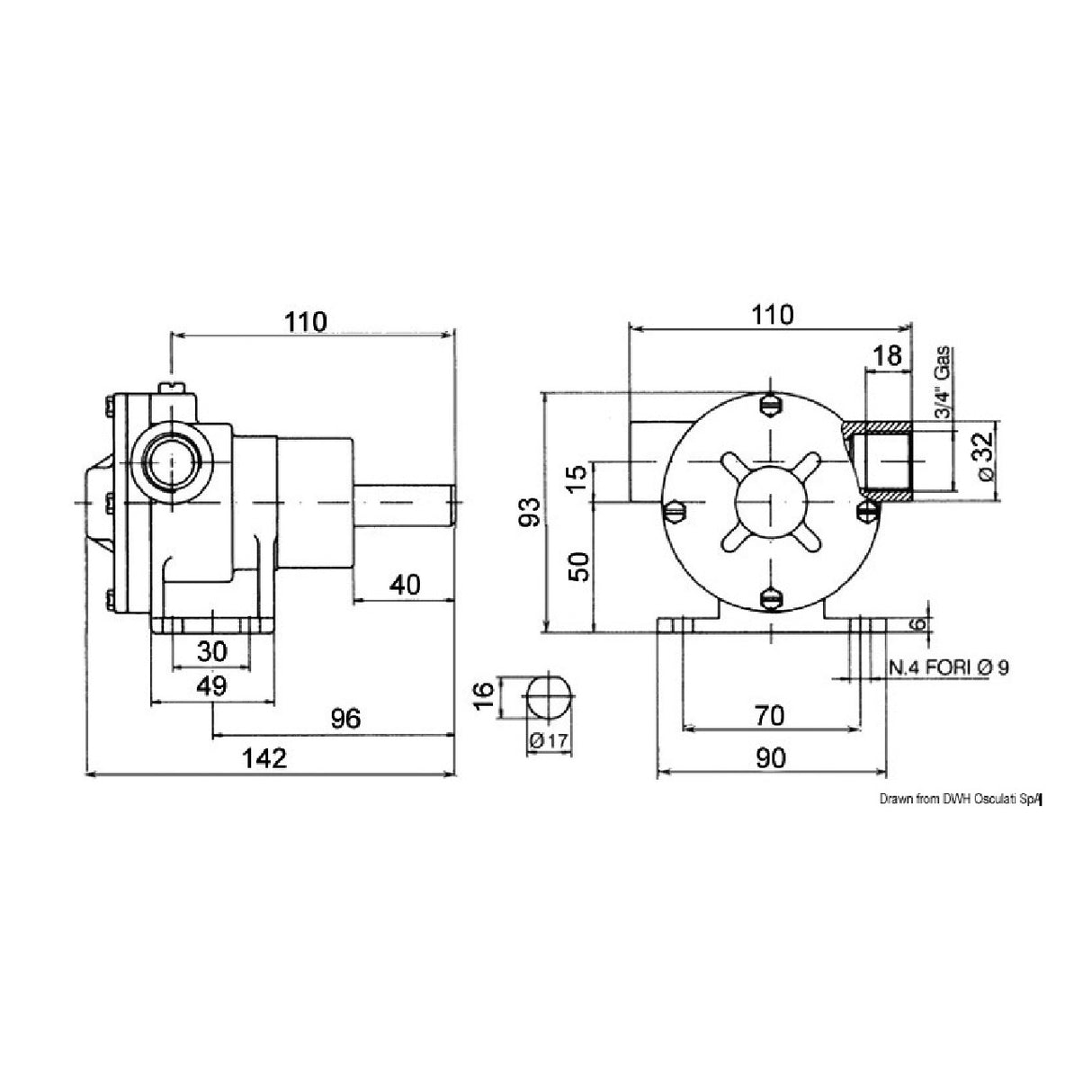 Nauco Pompa PM 34 da 3/4 pollice